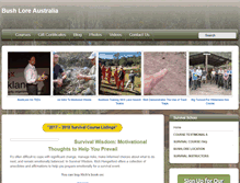 Tablet Screenshot of bushloreaustralia.com.au